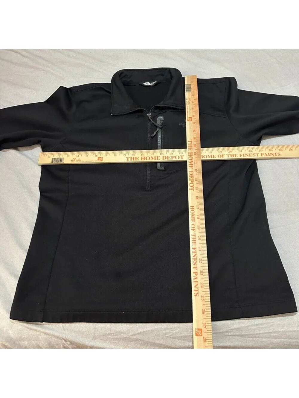 The North Face Men XL Black Gray 1/2 Zip Pullover Jacket Outdoors Long Sleeve